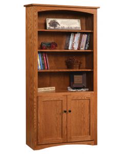 36" Shaker Bookcase With Doors