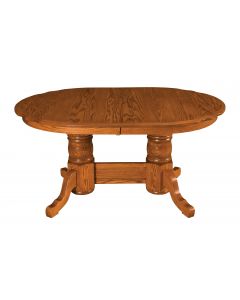 Traditional Scallop Double Pedestal Table
